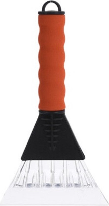 Foto: Autoraam ijskrabber met breed vlak van 13 cm grijs met soft grip handvat totaal 26 cm lang winter