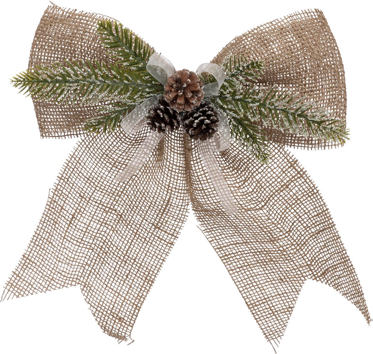 Fééric Lights and Christmas Kerststrik takje - Set van 2 stuks - 30x35cm - Voor de kerstboom - Beige