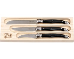 Laguiole Style de Vie Premium Line Messen set - 3-delig - Zwart