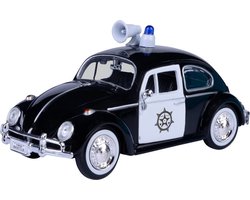 Modelauto Volkswagen Kever politiewagen/politieauto 1:24 - speelgoed politie auto schaalmodel
