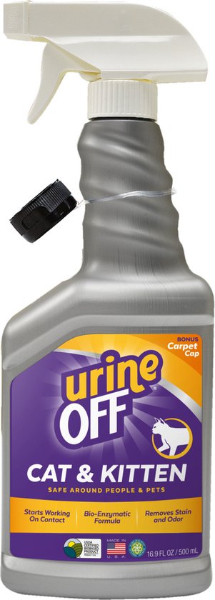Urine Off Kat - Kitten Urine Vlek en Geurverwijderaar - Spray - 500 ml