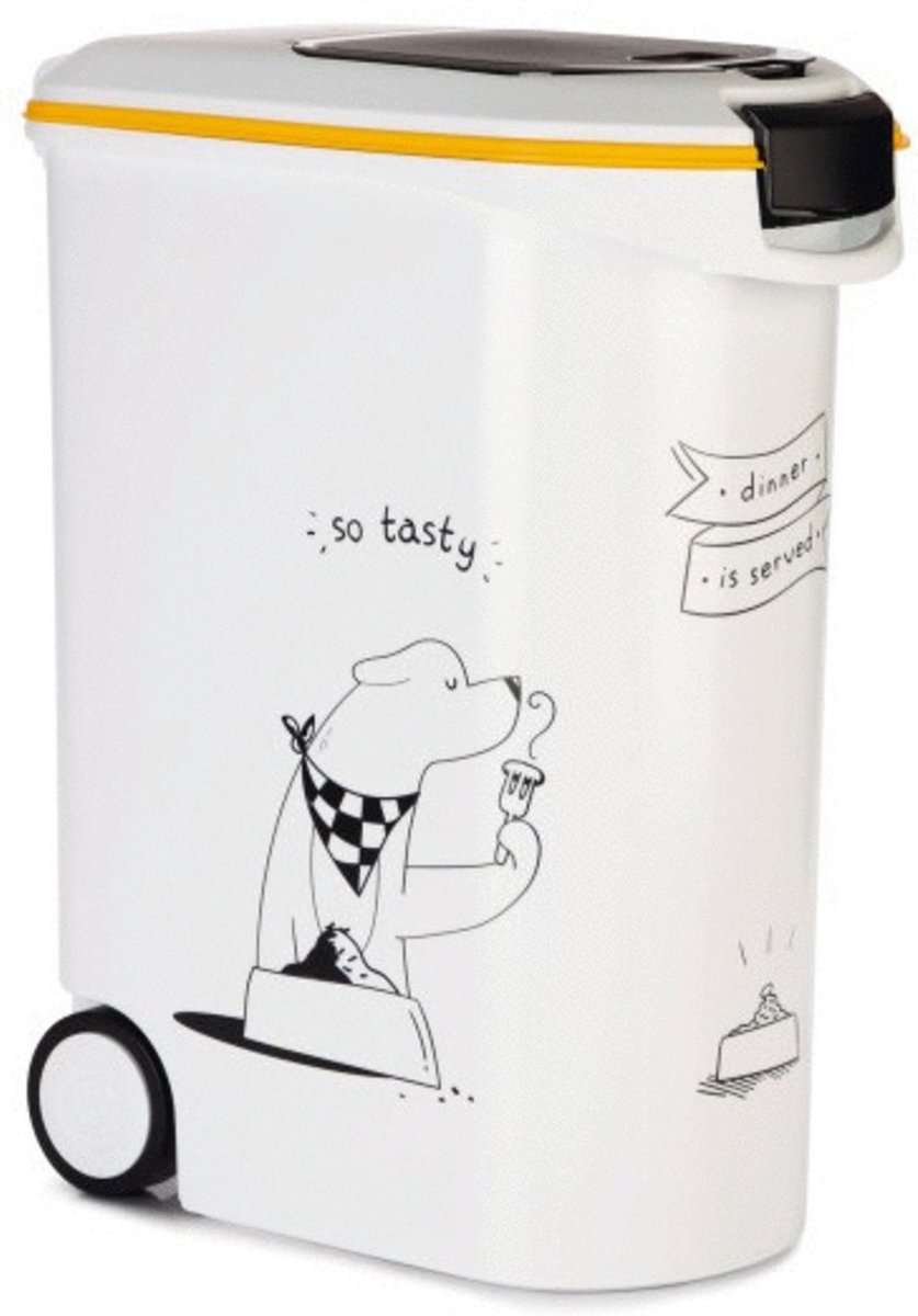 Curver Dis Hond - Voercontainer - 28x50x61 cm - Wit - 54 L