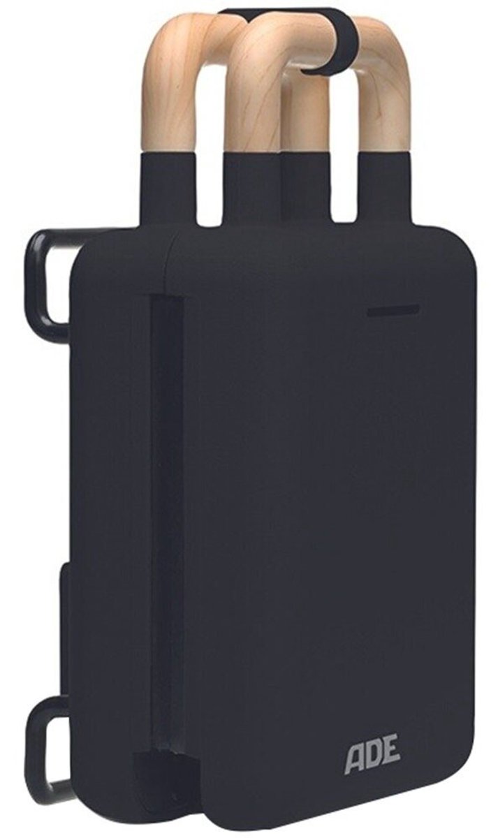 Ade 2-in-1 Croque - Wafelijzer Zwart Wisselbare Platen 13x12cm van Ade — afbeelding 3