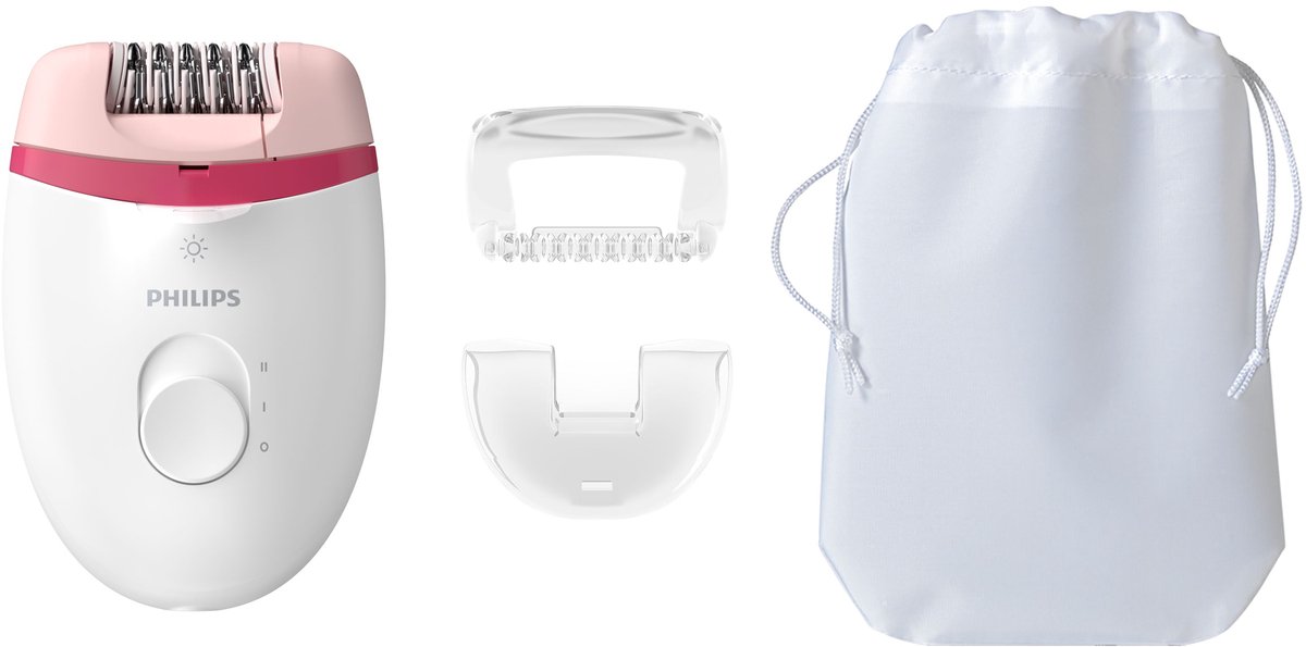 Bol.com Philips Satinelle Essential BRE255/00 epilator Roze, Wit aanbieding