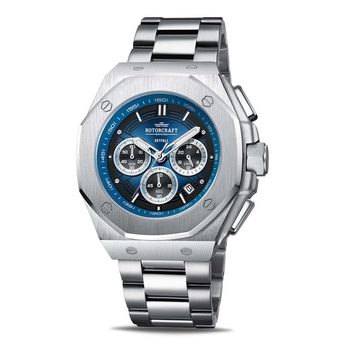 Rotorcraft - Heren Horloge Skyfall Chrono - Zilver