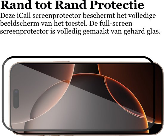 Coque adaptée pour iPhone 16 Pro Max - Protecteur d'écran Couverture Complète Glas & Appareil Photo - Antichoc Transparent avec Protège-coins Extra Coins