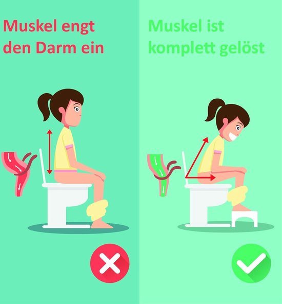 Rugsteun bij toilet voor een langdurige toiletgang