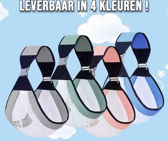 Allernieuwste.nl® Baby Draagzak Draagdoek Babydrager BLAUW - 0 to 3 jaar - Ergonomische Veilige Buikdrager Baby Drager Babydraagzak - Blauw %% — afbeelding 3