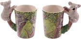 Set de 2x tasse à boisson/café thème koala 250 ml - Animaux