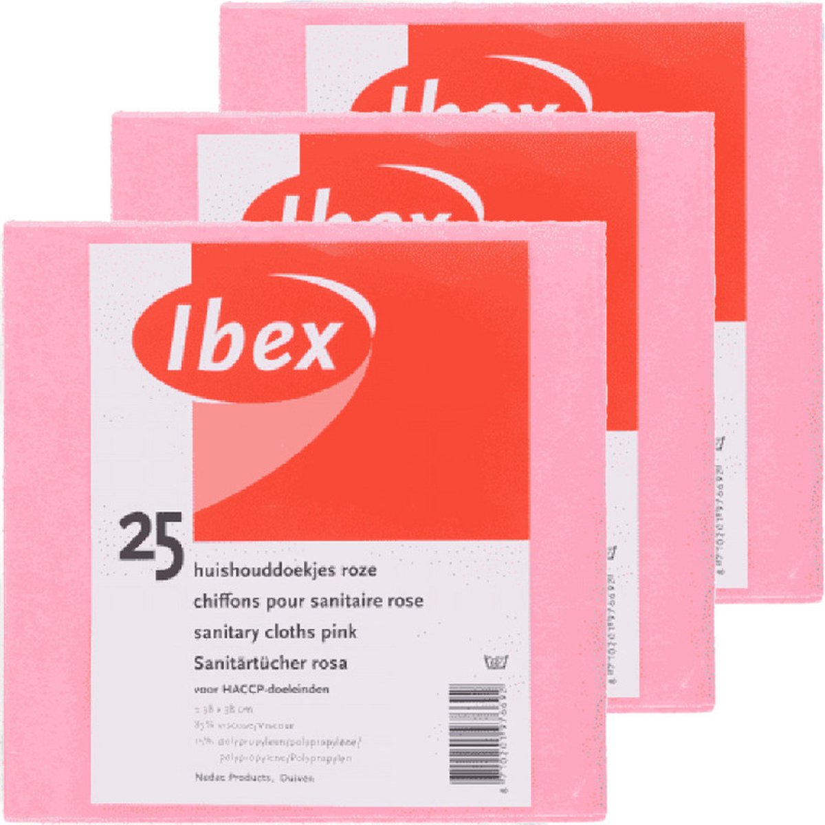 Goedkoopste Viscose dweilen/schoonmaakdoekjes - 75x stuks - roze - hoog absorberend - 38 x 40 cm