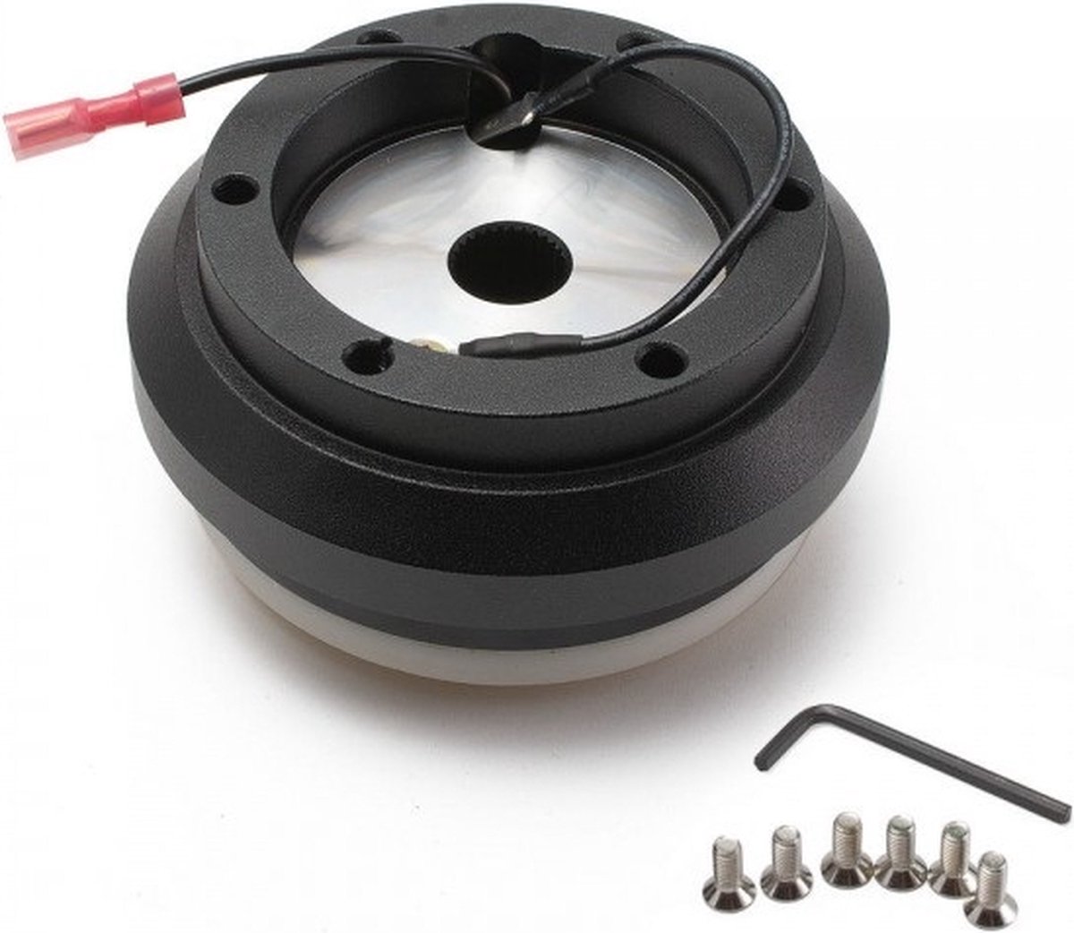SK-Import Stuurnaaf Kort Zwart Aluminium Mitsubishi Subaru