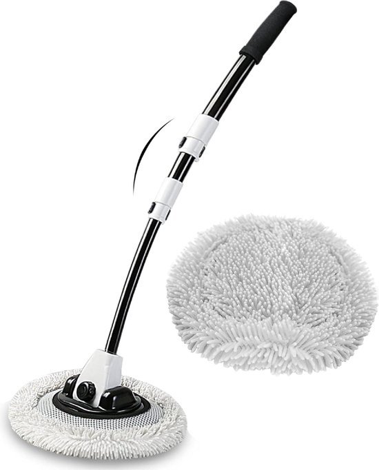 Telescopische wasborstel - Uitschuifbare wasborstel - Telescopische raamwisser - Tot 1,10 meter - Must have!