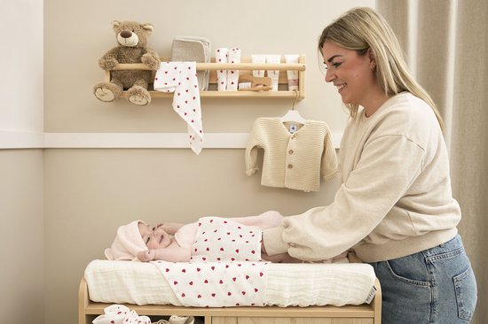 Meyco Baby Uni badcape - badstof - soft pink - 75x75cm van Meyco — afbeelding 2