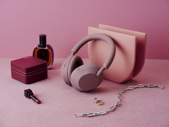 Sony WH-1000XM5 - Draadloze koptelefoon met Noise Cancelling - Smoky Pink / Roze