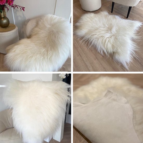 Peau de mouton Islande Wit - L/XL 100-120 cm - Tapis - 100% Réel