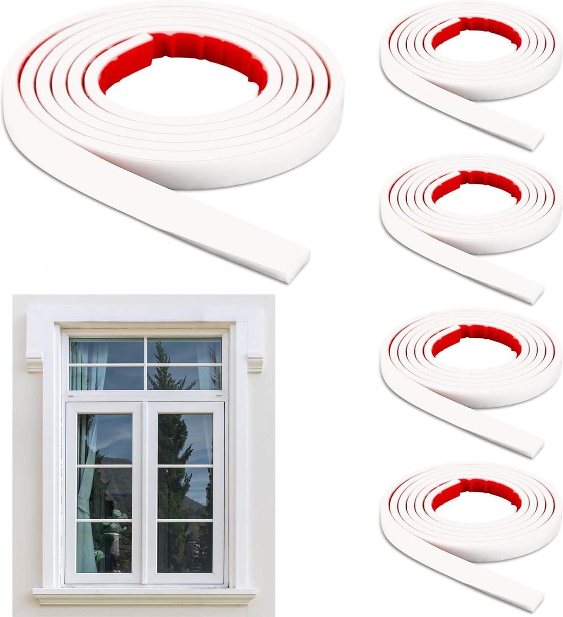 5 Delige Zelfklevende Raamroosterset 10 m - Raamroosterinzetstukken - Sierlijstdecoratie v