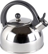 Bol.com Fluitketel/ Theeketel Roestvrij Staal Zilver 18 x 18 x 17 cm - Boston KC2004 - Groot Klein Design aanbieding