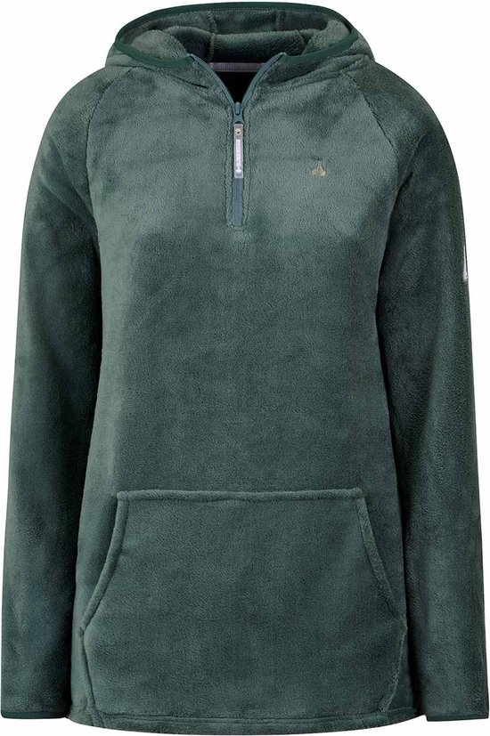 BJØRNSON Rane Micro Fleece - Hoody Trui - Pull-over - Dames - Maat 48 - Groen