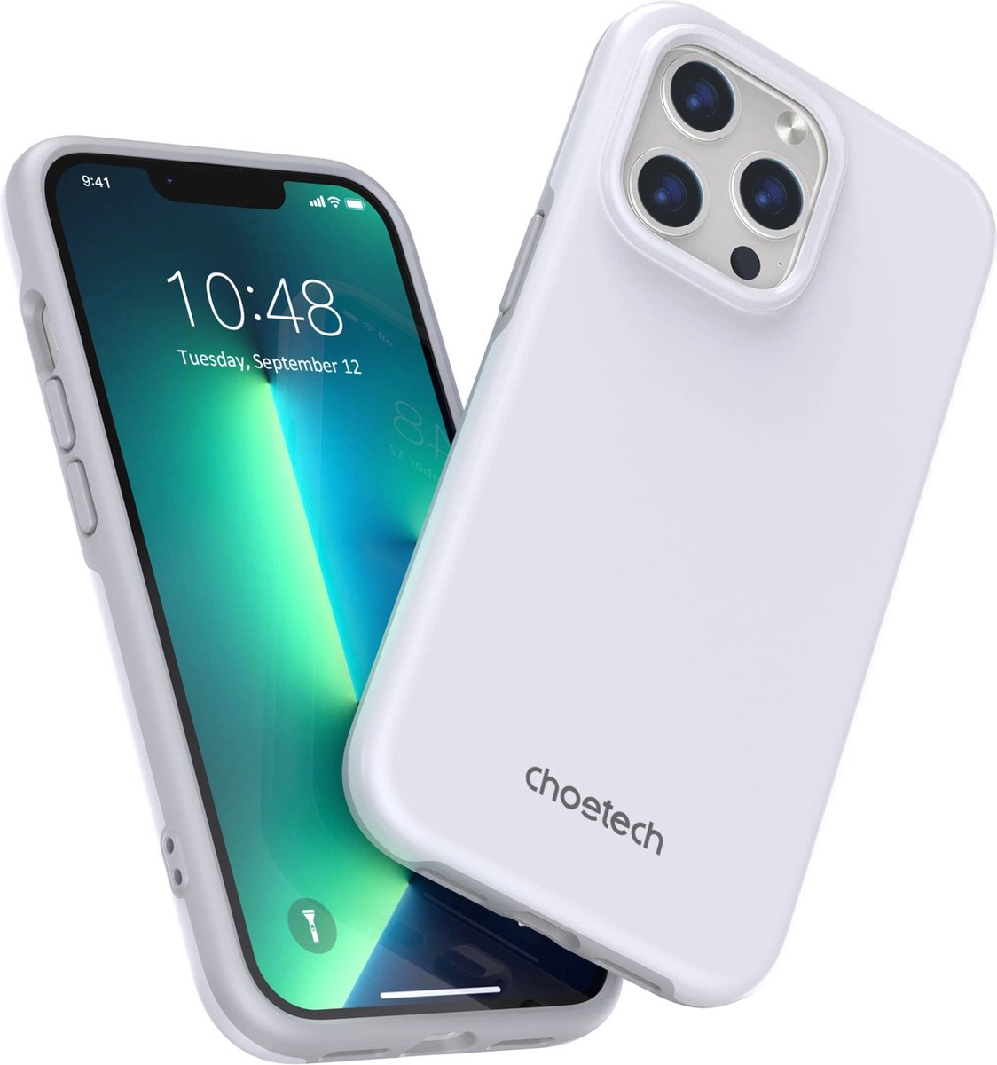 Choetech - MFM - Anti-drop case Made For MagSafe voor iPhone - 13 - Pro - wit - (PC0113-MFM-WH)
