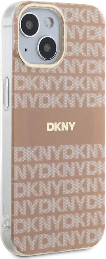 DKNY - IML - Étui MagSafe Mono & Stripe pour iPhone - 15 - Plus / 14 - Plus - Rose