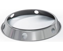 FLAVEMOTION® wokringhouder voor woks en wokpannen roestvrij staal Ø 25 cm wokring voor gaskookplaat wokstandaard voor het serveren aan tafel wok accessoires