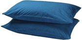 Beau Maison | Katoenen Kussenslopen Blauw - 100% Perkaal Katoen - 60x70cm | Set van 2 stuks