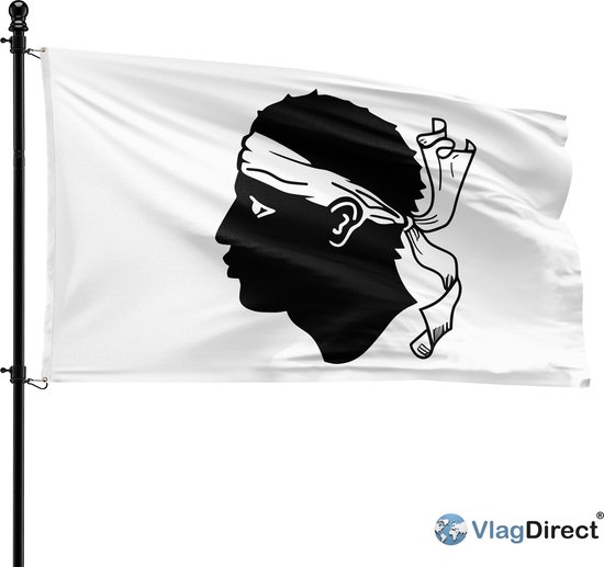 VlagDirect - FALLE CORSICA - Drapeau corse - 90 x 150 cm.