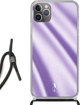 iPhone 11 Pro hoesje met koord - Lavender Satin
