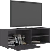 Tv-meubel 120x34x37 cm spaanplaat hoogglans grijs