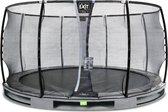 Trampoline enterré EXIT Elegant Premium ø427cm avec filet de sécurité Deluxe - gris