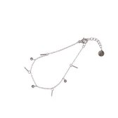 Go Dutch Label Armband staafjes En Strass Zilver B1362-1