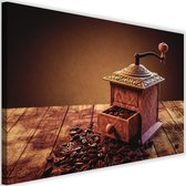 Schilderij Koffie molen, 2 maten, bruin (wanddecoratie)
