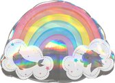 Amscan Folieballon Holografische Regenboog 28 X 71 Cm Zilver