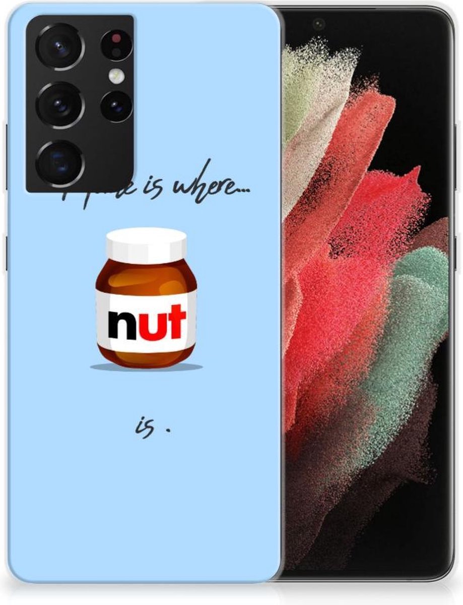 Back Cover voor Samsung Galaxy S21 Ultra Siliconen Case Nut Home
