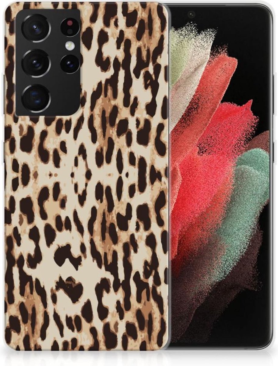 Samsung Galaxy S21 Ultra TPU Hoesje Leopard