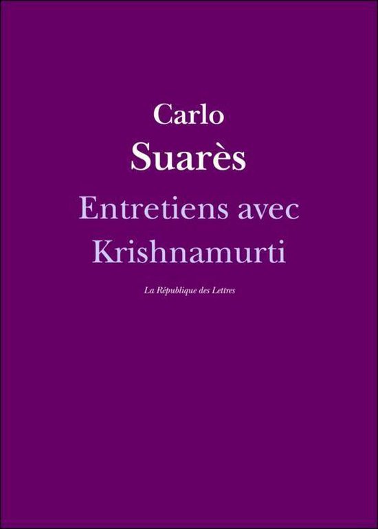 Entretiens avec Krishnamurti - cover