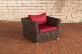 CLP Mandal Fauteuil 5mm bruin gemeleerd robijnrood