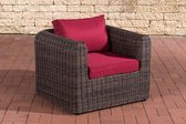 Fauteuil Mirbilli Bruin-meliert,rubinRood