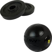 Tunturi - Fitness Set - Halterschijven 2 x 1,25 kg - Slam Ball 5 kg