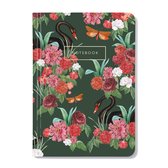 Creative Lab Amsterdam stationery - Notitieboek - Wild Roses design - A5 formaat