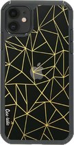 Casetastic Hardcover Apple iPhone 11 - Abstraction Outline Gold Transparent