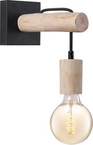 Home sweet home wandlamp Billy - hout/ metaal