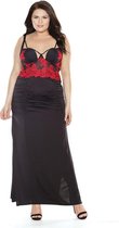 Lange lingeriejurk Lana plus size Maat: 3X/4X
