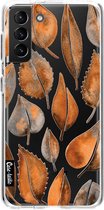 Casetastic Samsung Galaxy S21 Plus 4G/5G Hoesje - Softcover Hoesje met Design - Cascading Leaves Print