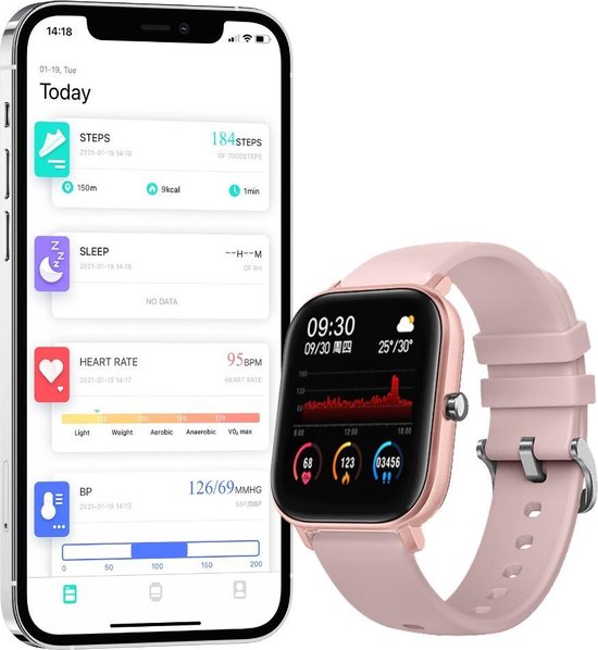 Sinji Smartwatch – Activity tracker - Hartslagmeter – Bloeddrukmeter –  Stappenteller –... | bol.com