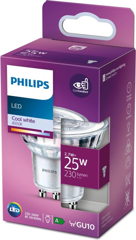 Philips 8718699775636 ampoule LED 2,7 W GU10 A++