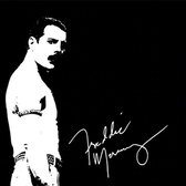 Allernieuwste Canvas Schilderij Remember Freddie Mercury QUEEN - rock popstar - Poster - 60 x 60 cm - Zwart Wit