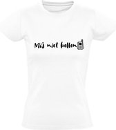 Mij niet bellen dames t-shirt | Chateau Meiland| Martien Meiland | wijnen | grappig | bedrukt | logo | Wit