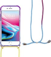 Telefoonhoesje - Back Cover - Geschikt Voor Apple IPhone 8 - Blauw En Paars Telefoonhoesje - Back Cover - Geschikt Voor Apple IPhone 8 - Blauw En Paars