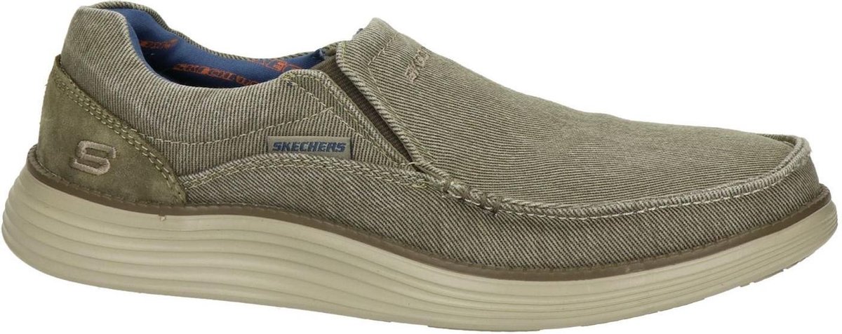Skechers Status 2.0 Mosent Heren Instappers - Beige - Maat 45 | bol.com